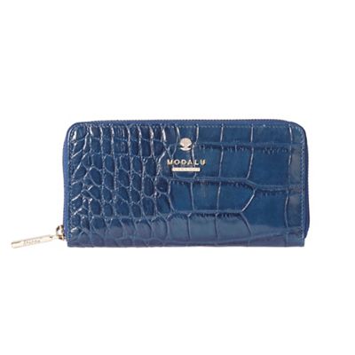 Blue Pippa zip around purse